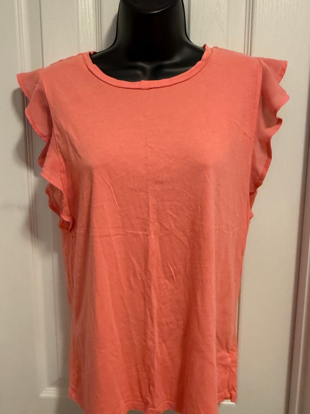 Michael Kors Coral Ruffle Sleeve Womens Top